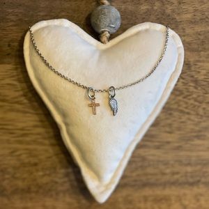 Like New Pandora Silver 925 Chain with Two Like New Pandora Pendants